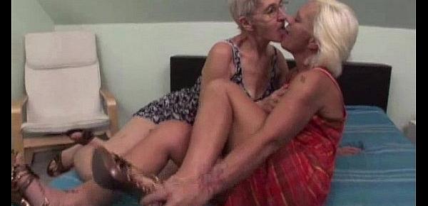  Lesbian grannies having fun